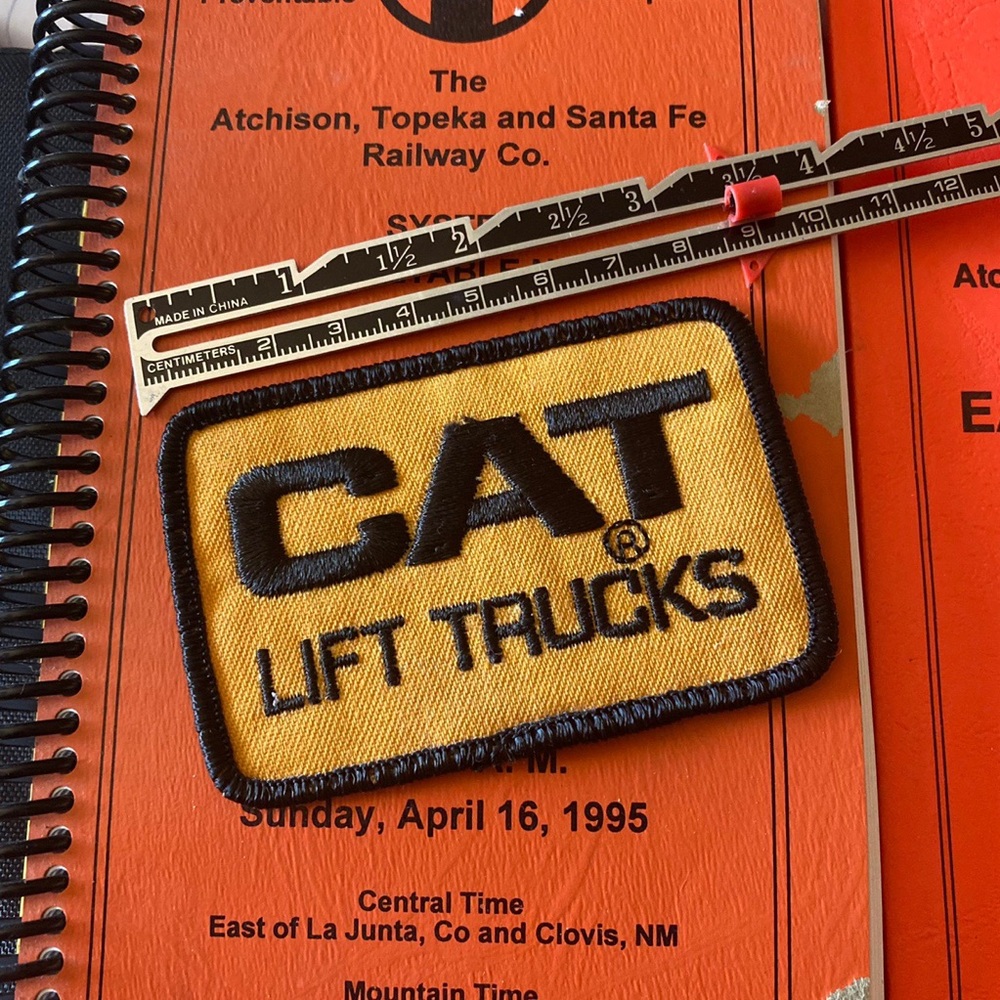 Vintage CAT Lift Trucks Clothing Hat Patch